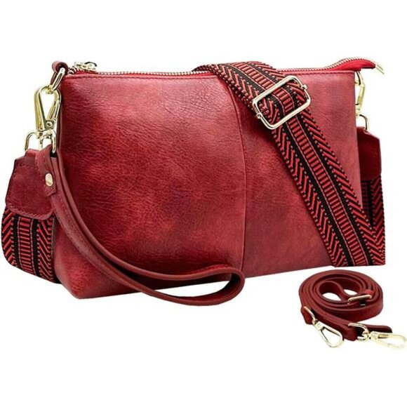 Small Crossbody Clutch Bag, Red - Picture 1 of 6